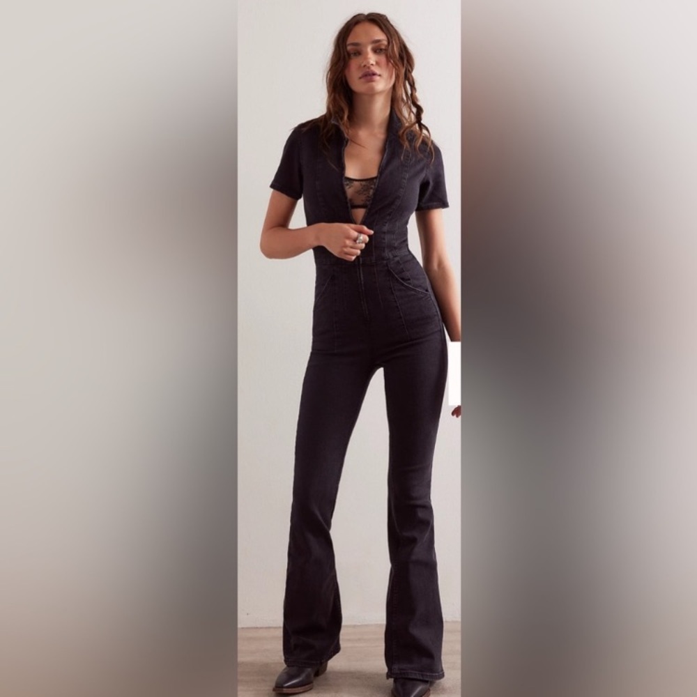 Free People Jayde Jumpsuit Black Size S